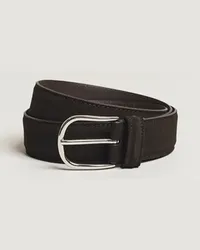 Anderson's Suede 3,5 cm Belt Dark Brown Braun