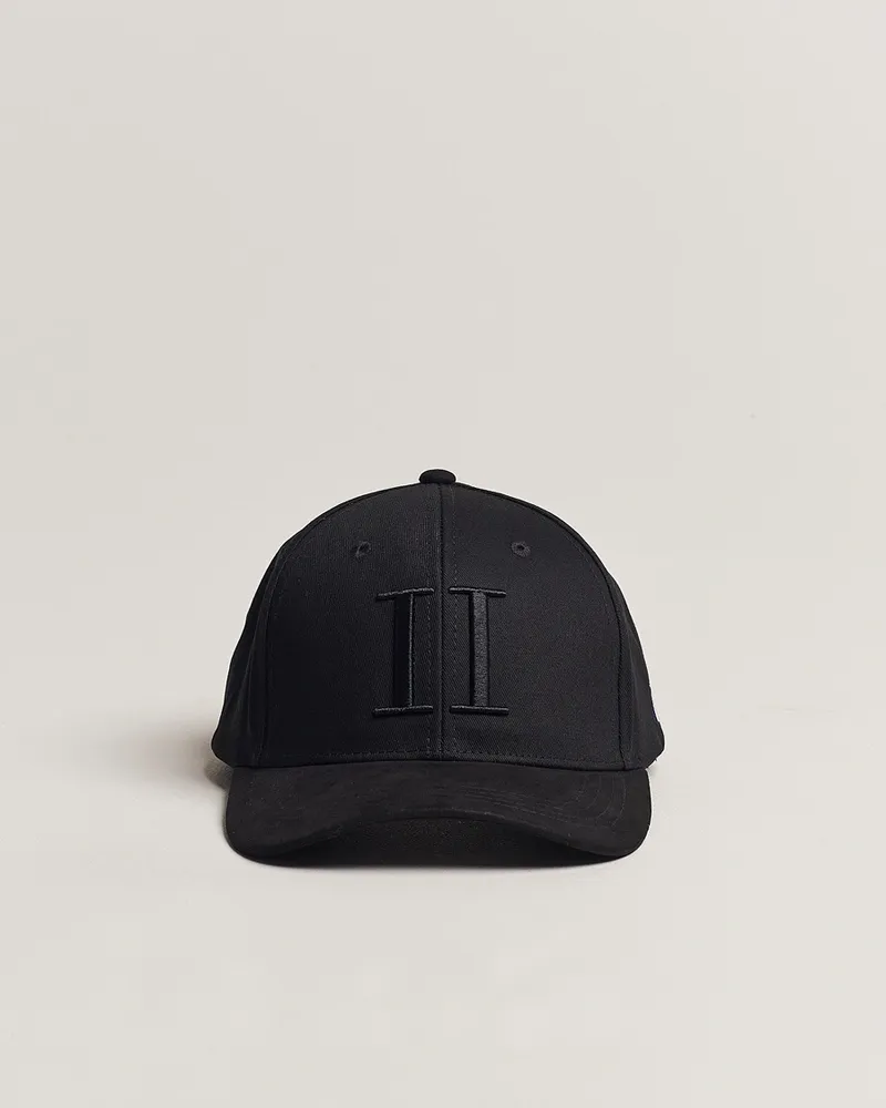 LES DEUX Core Baseball Cap Suede II Black Schwarz