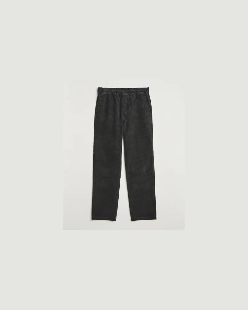 Samsøe & Samsøe Jabari Corduroy Drawstring Trousers Black Oyster Grau