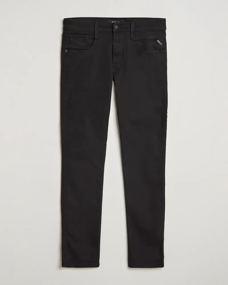 Replay Anbass Hyperflex Re-Used Jeans Forever Black Schwarz
