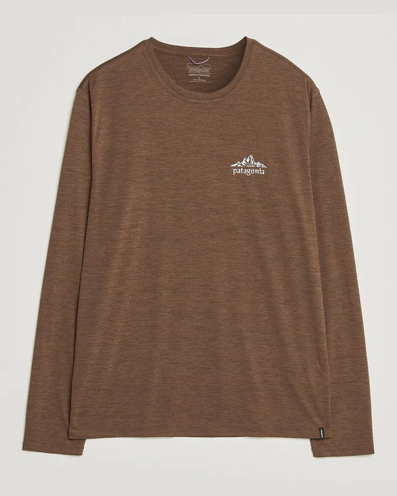 Patagonia Long Sleeve Cap Cool Shirt Berm Brown Braun