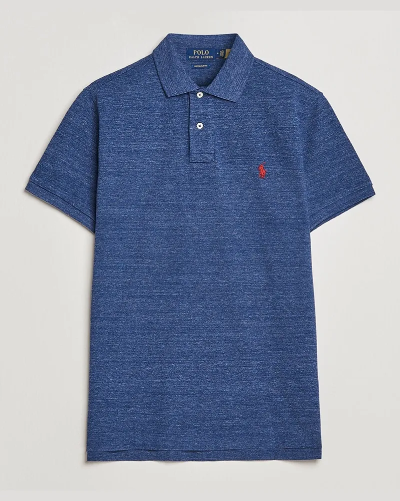 Ralph Lauren Custom Slim Fit Polo Classic Royal Heather Blau