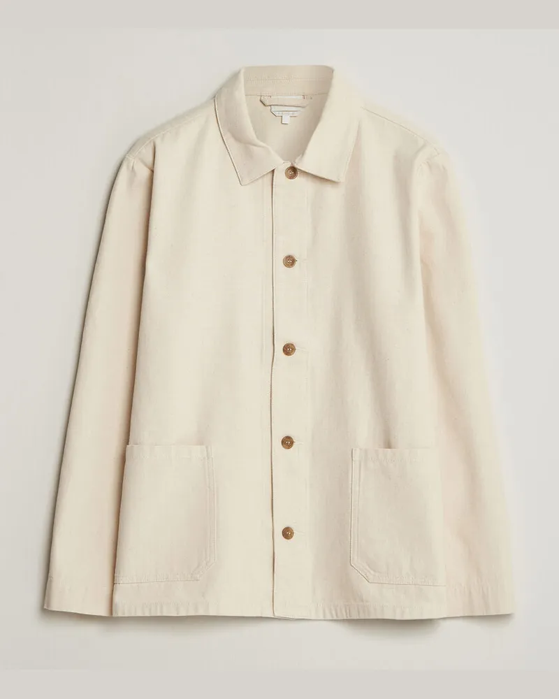 A.P.C. Kerlouan Denim Overshirt Ecru Beige