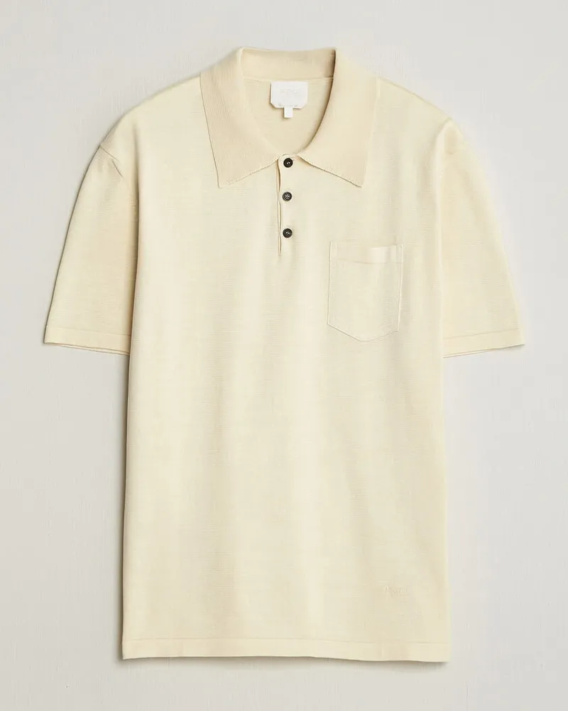 A.P.C. Colin Knitted Polo Ecru Beige