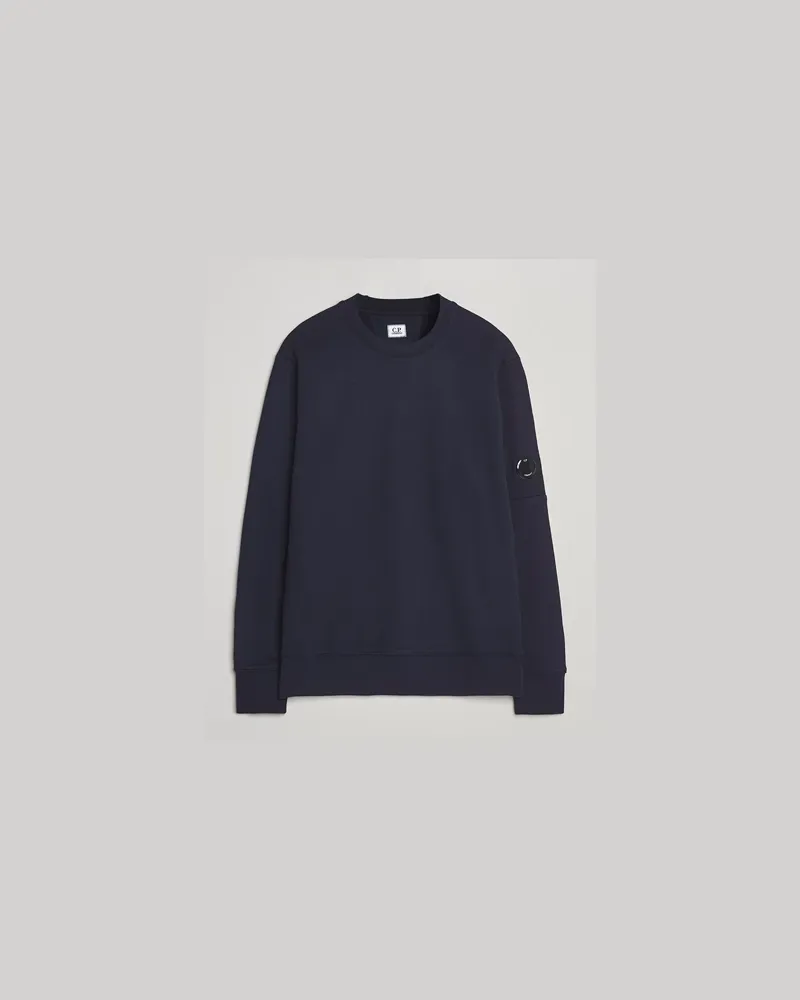 C.P. Company Diagonal Raised Fleece Lens Sweatshirt Navy Blau