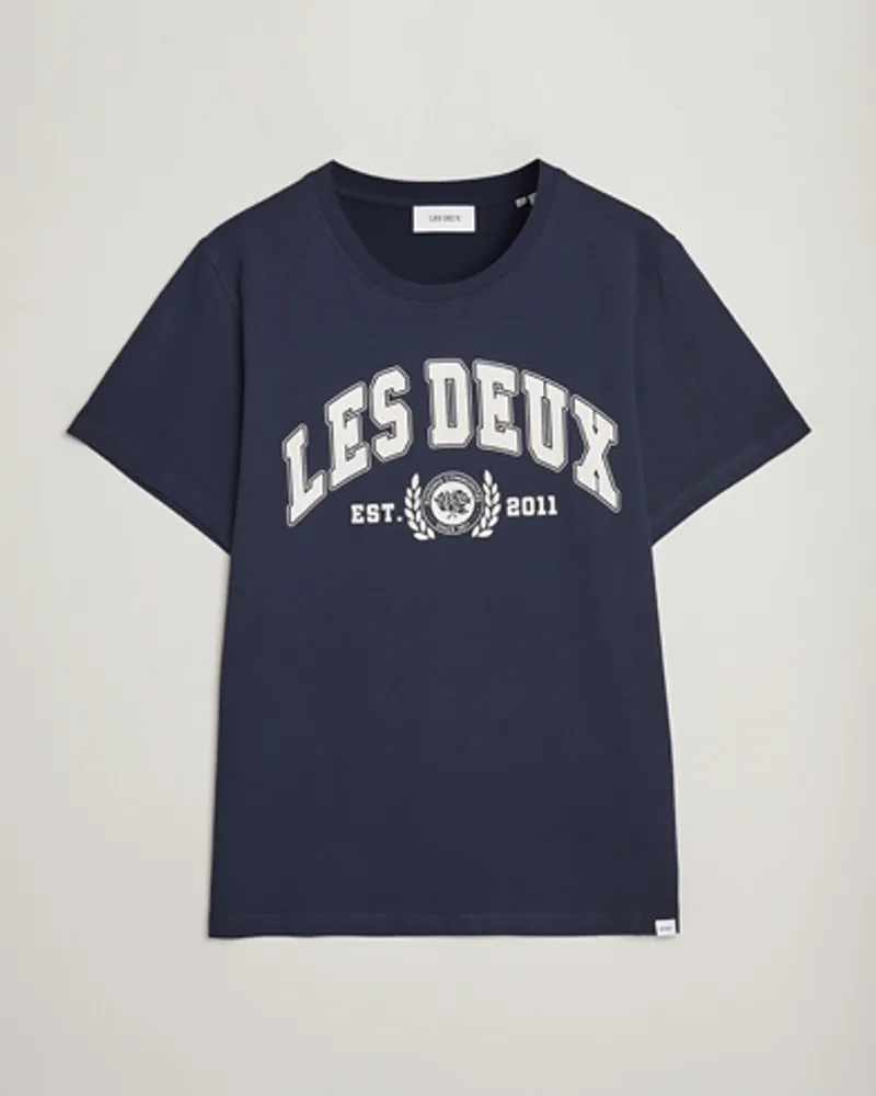 LES DEUX University T-Shirt Dark Navy Blau