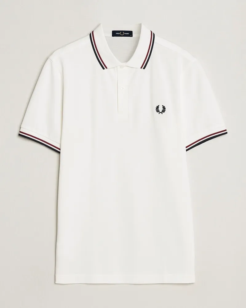 Fred Perry Twin Tipped Polo Shirt Snow White Weiß