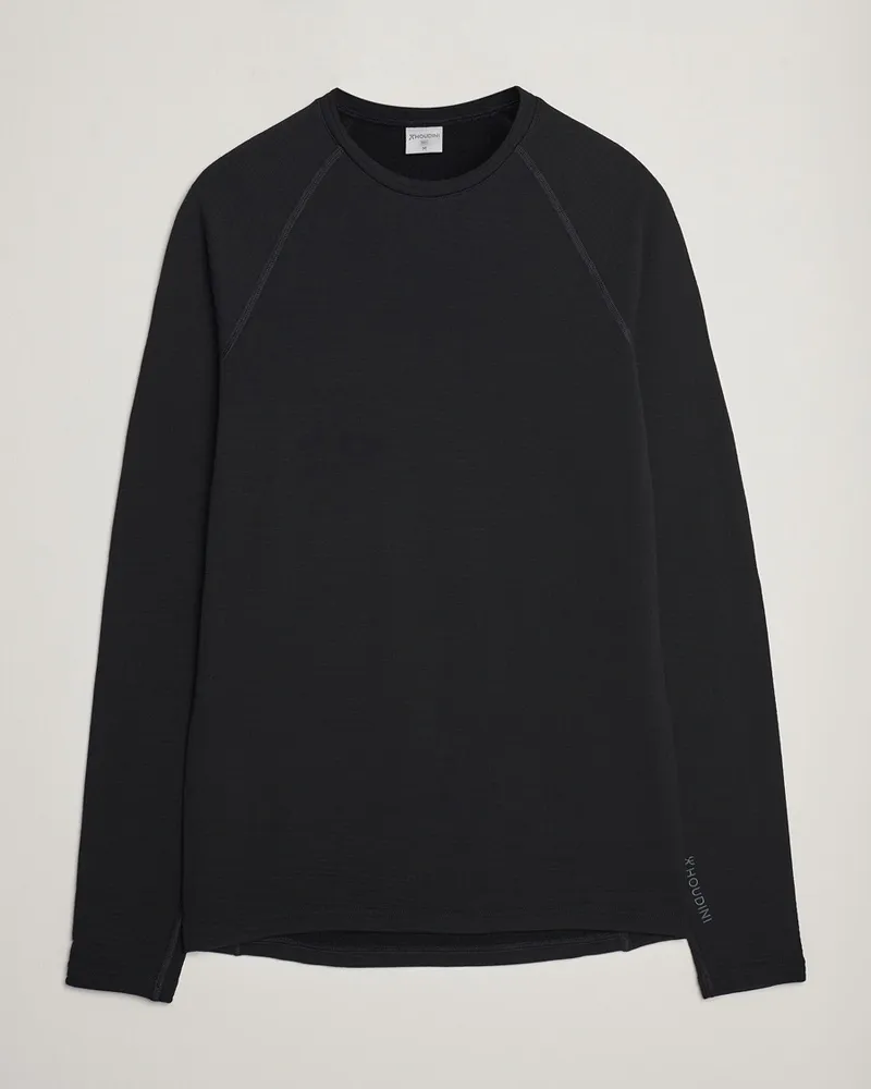 Houdini Desoli Merino Thermal Crew True Black Schwarz