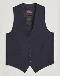 Oscar Jacobson Carlo Woll Waistcoat Navy Blau