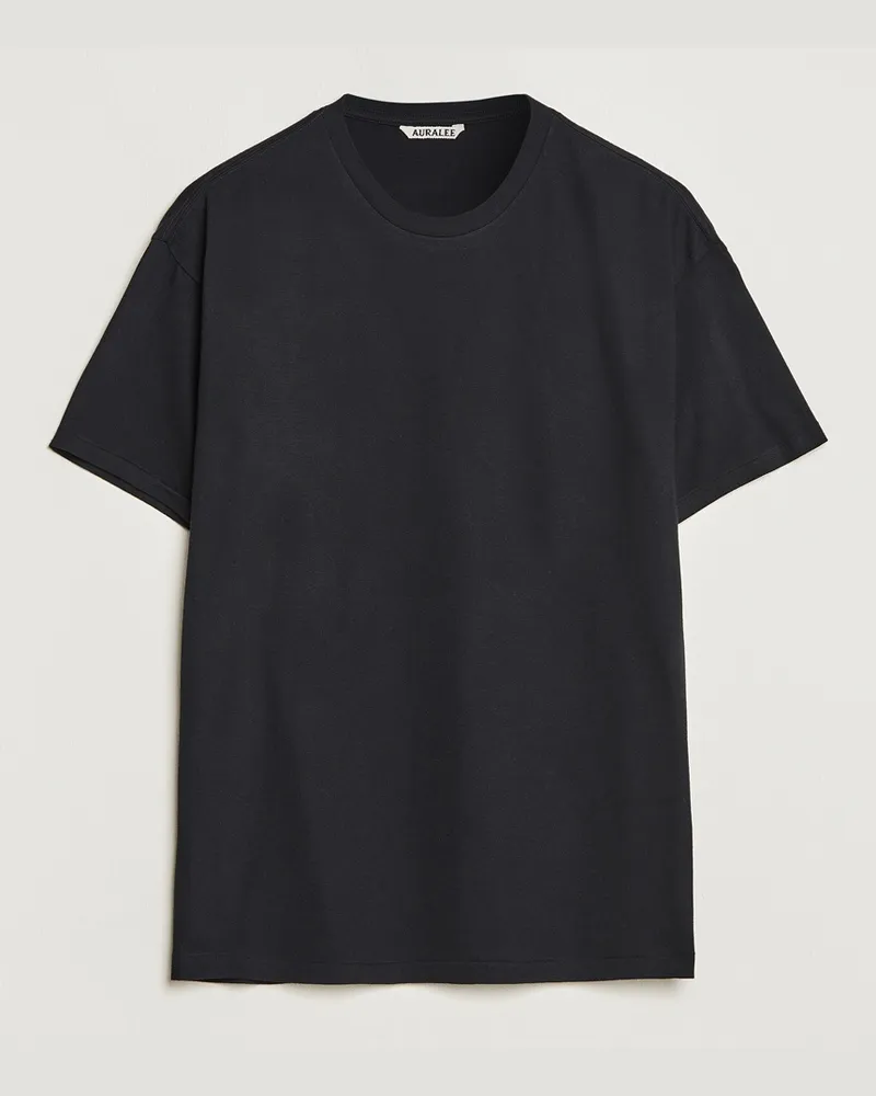 AURALEE Seamless Crew Neck T-Shirt Black Schwarz