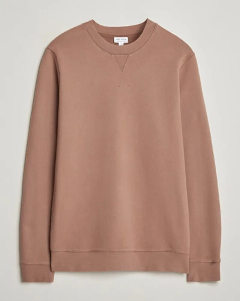 Sunspel Loopback Sweatshirt Dark Sand Braun