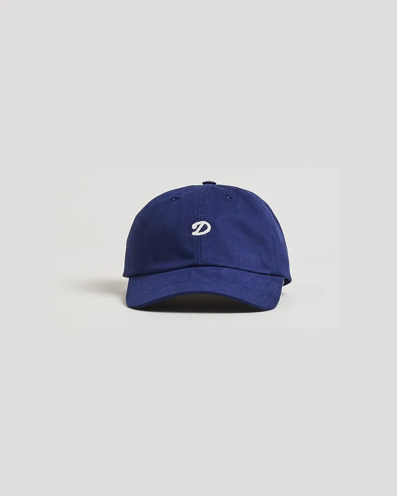 Drake's Chainstitched "D" Cap Navy Blau