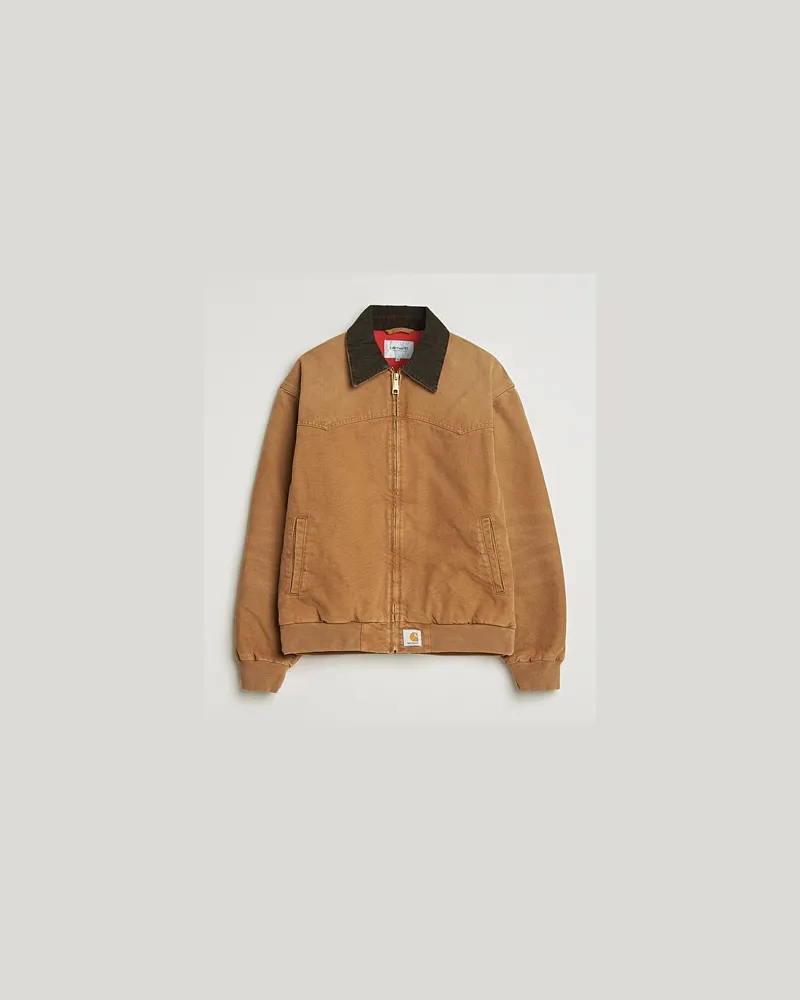 Carhartt WIP OG Santa Fee Jacket Hamilton Brown Grind Washed Braun