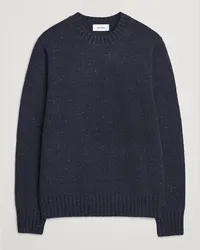 LES DEUX Gary Fleck Woll Roundneck Dark Navy Blau