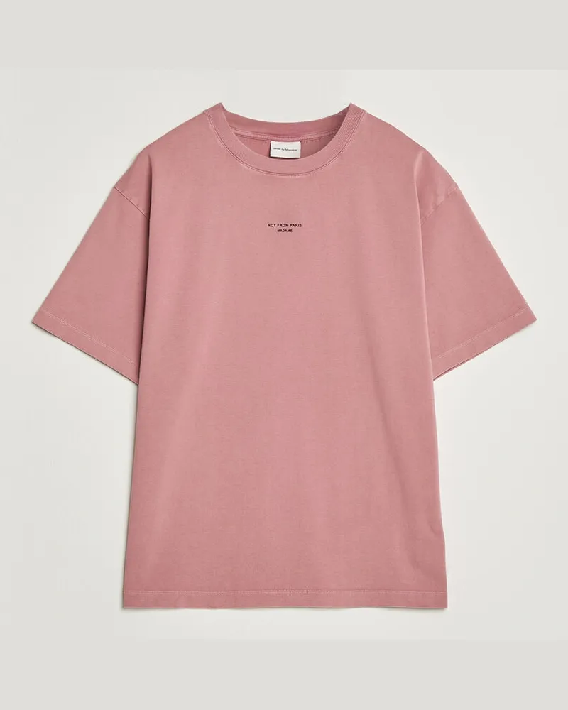 Drôle de Monsieur Classic Slogan T-Shirt Dark Pink Rosa