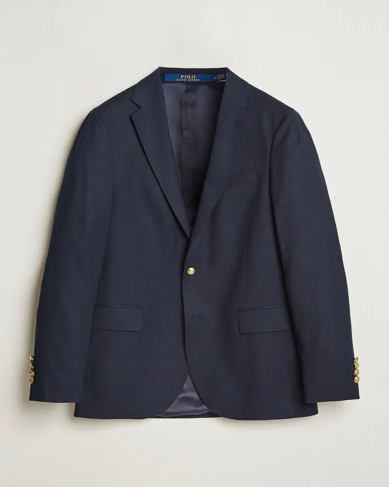 Ralph Lauren Wool Garbadine Sportcoat Navy Blau