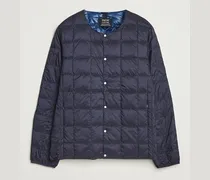 Crew Neck Button Down Jacket Navy