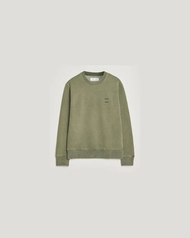 Samsøe & Samsøe Joel Organic Cotton Washed Sweatshirt Castor Grey Grün