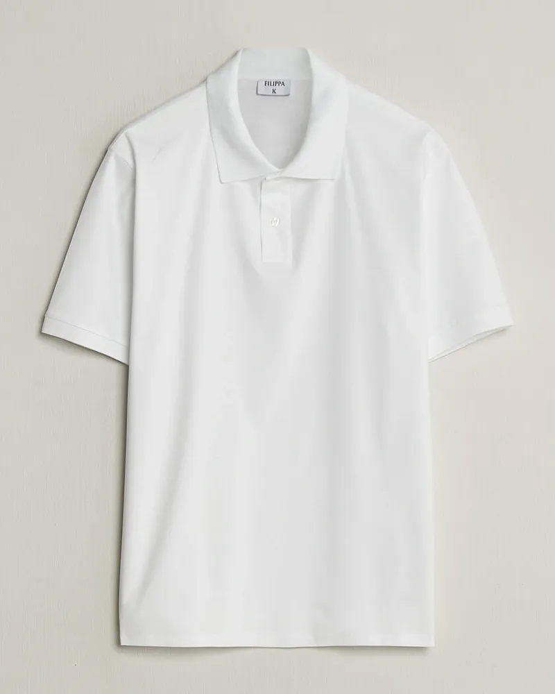 Filippa K Technical Cotton Polo White Weiß