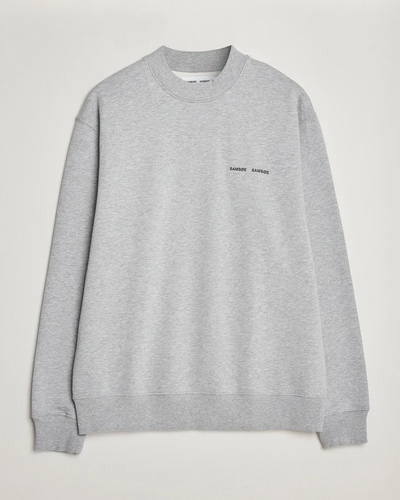 Samsøe & Samsøe Norsbro Crew Neck Sweatshirt Grey Melange Grau