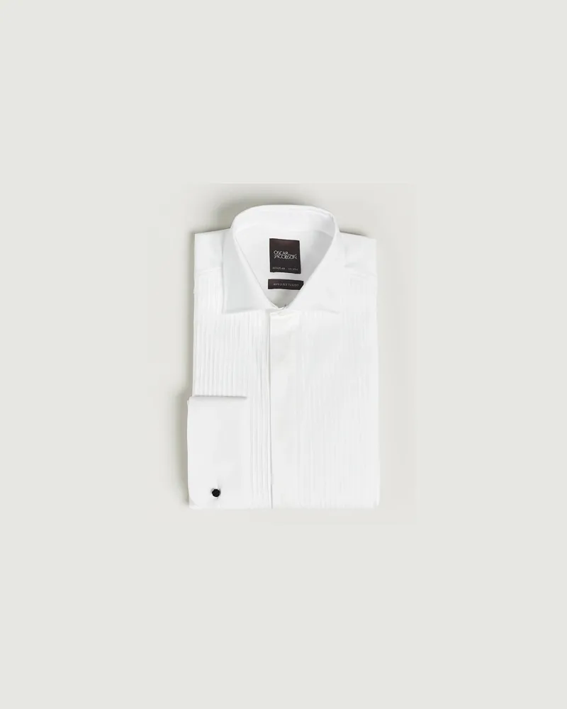 Oscar Jacobson Reg Fit Cut Away Tuxedo Double Cuff White Weiß