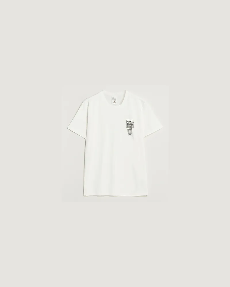 Nudie Jeans Roy Garbage T-Shirt Chalk White Weiß