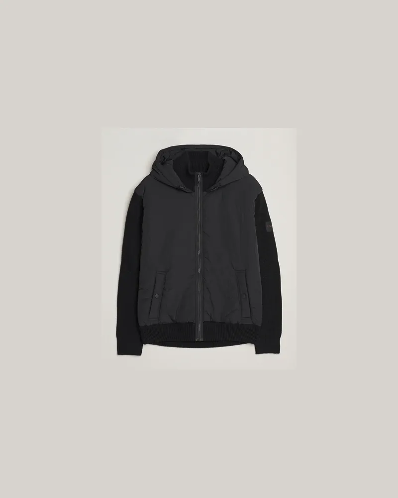 HUGO BOSS Kiaccio Hybrid Hooded Full Zip Black Schwarz