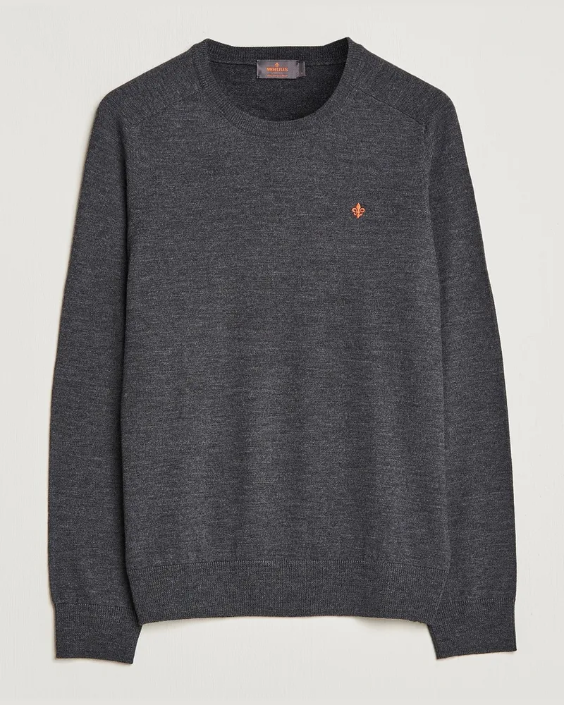 Morris Merino O-neck Grey Grau