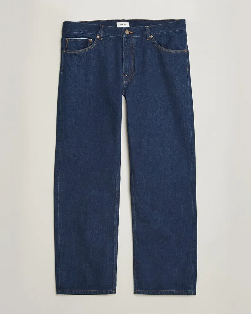NN 07 Otis Selvedge Relaxed Fit Jeans Raw Indigo Blau