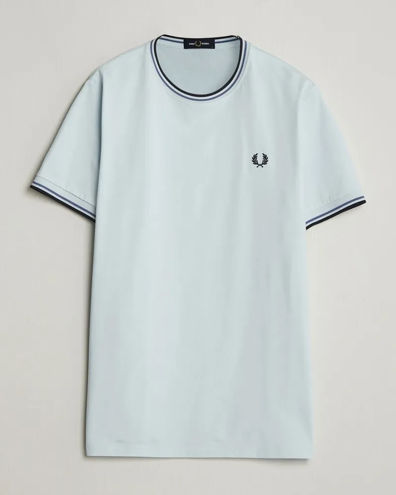 Fred Perry Twin Tipped T-Shirt Light Ice Blau