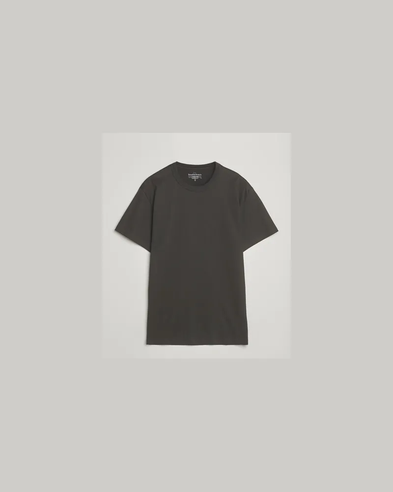 Bread & Boxers Pima Cotton Crew Neck T-Shirt Charcoal Grau