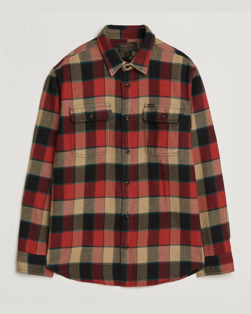 Filson Vintage Flannel Work Shirt Red/Cream Rot