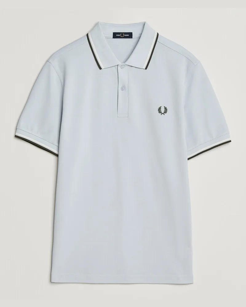 Fred Perry Twin Tipped Polo Shirt Dusky Blue Blau