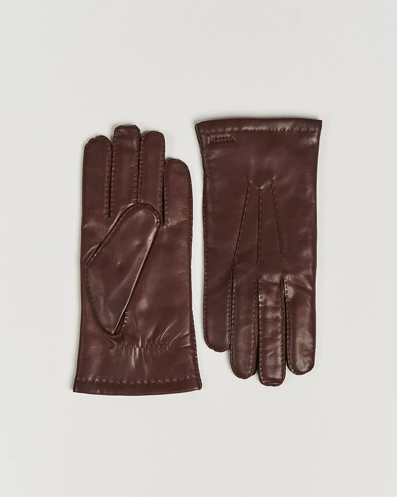 Hestra Edward Wool Liner Glove Chestnut Braun