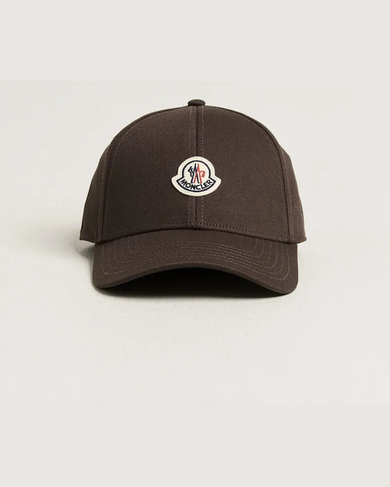 Moncler Logo Baseball Cap Brown Braun