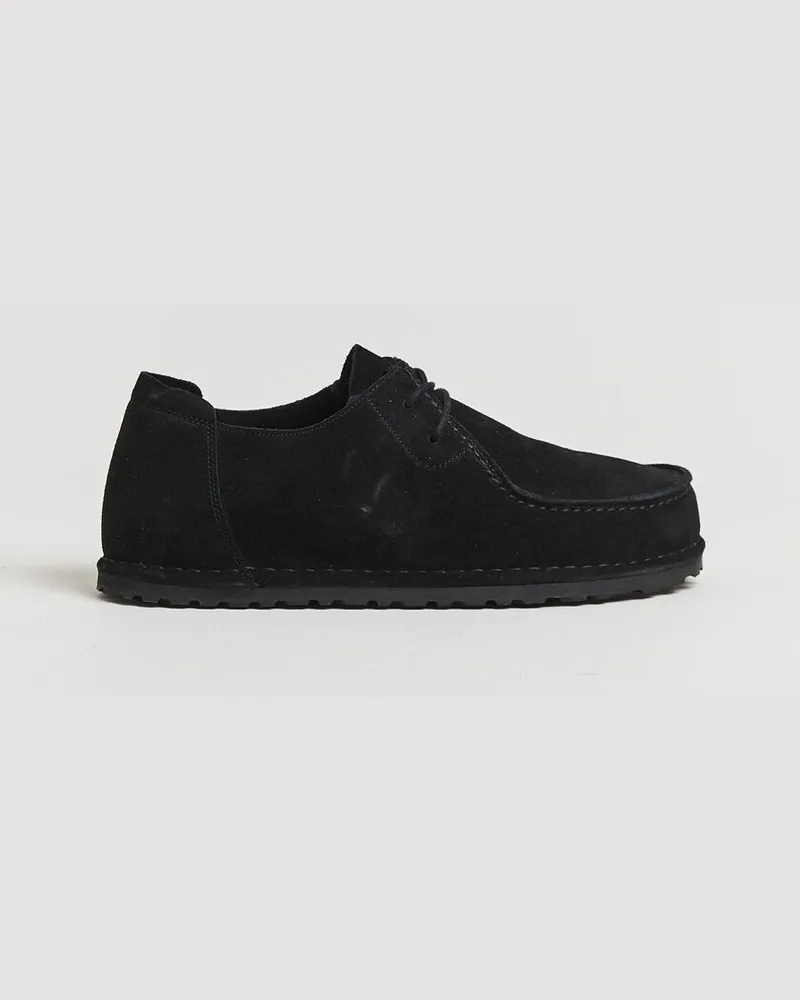 Birkenstock Utti Lace Loafer Black Suede Schwarz
