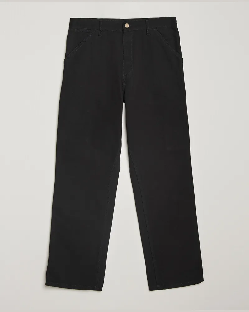 Carhartt WIP Single Knee Pants Dearborn Canvas Black Schwarz