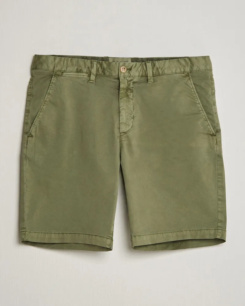 Gant Regular Sunfaded Shorts Dry Herb Green Grün