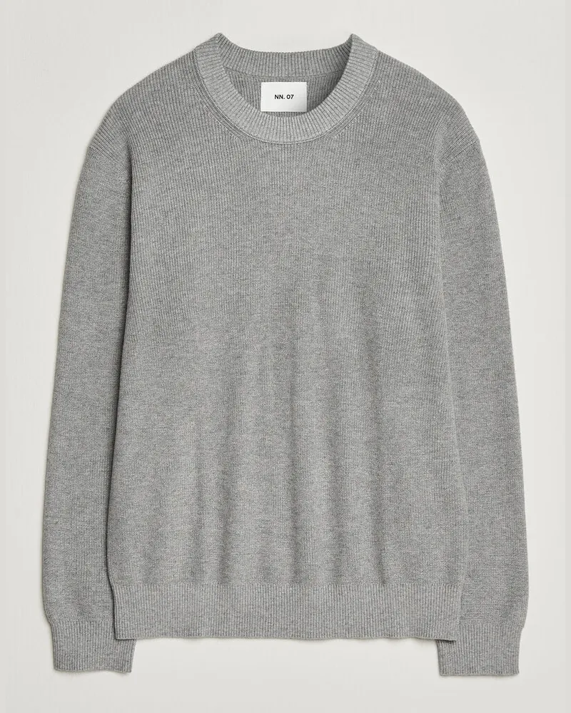 NN 07 Hope Cotton/Cashmere Rib Knitted Sweater Grey Grau