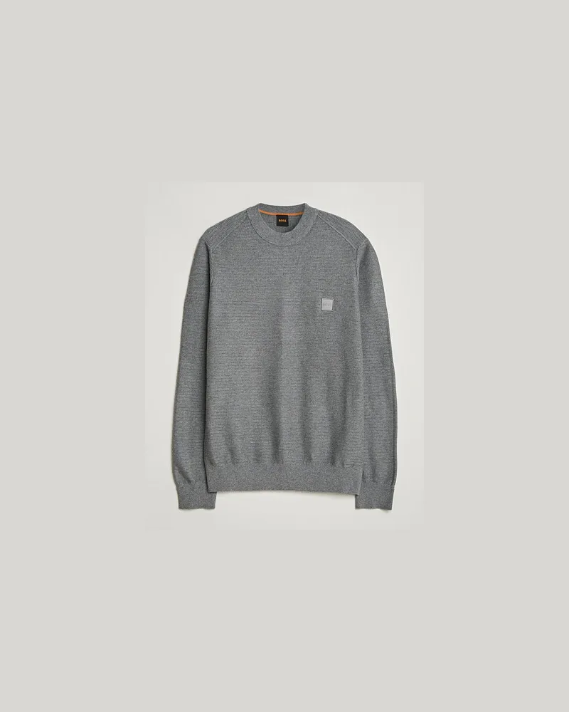 HUGO BOSS Anion Knitted Sweater Silver Grau