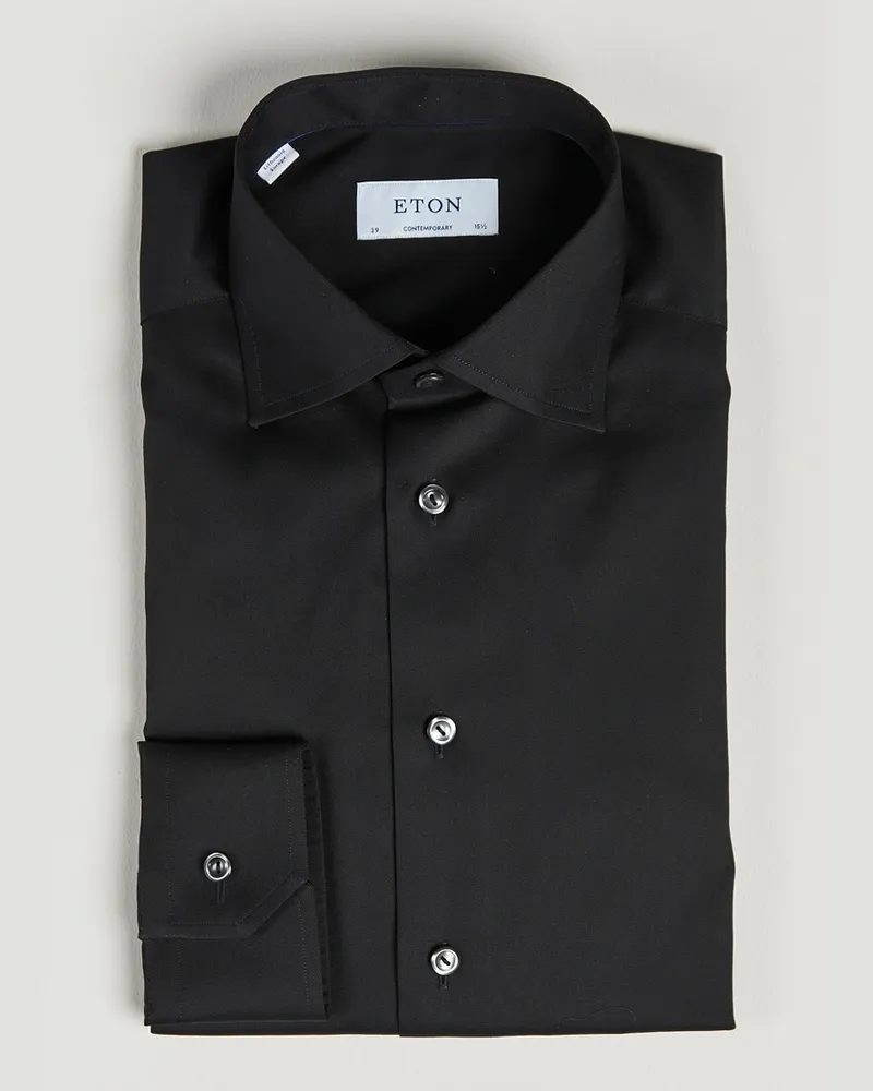 Eton Contemporary Fit Shirt Black Schwarz