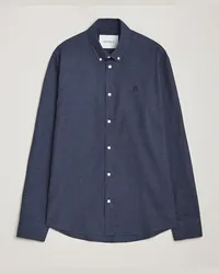 LES DEUX Dessert Reg Shirt Dark Navy Melange Blau