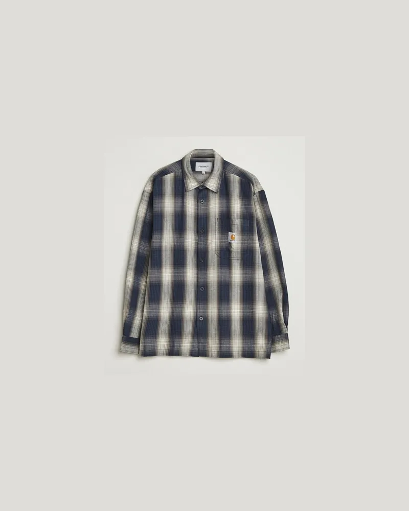 Carhartt WIP Harlin Checked Shirt Jupiter Grau