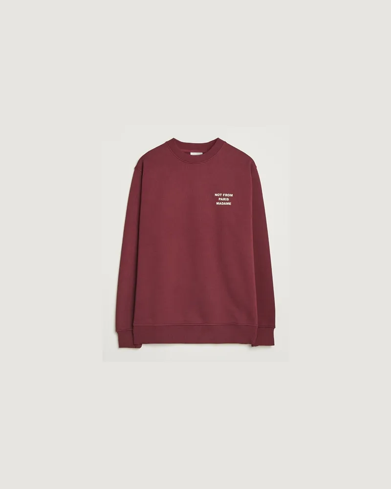 Drôle de Monsieur Slogan Sweatshirt Wine Rot