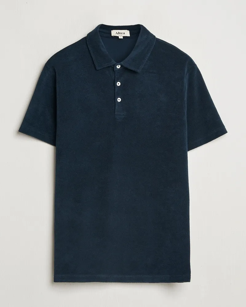 Altea Terry Cotton Polo Navy Blau