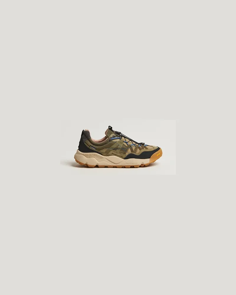 Flower MOUNTAIN Iwano 2 Suede/Nylon Trail Sneaker Olive Grün