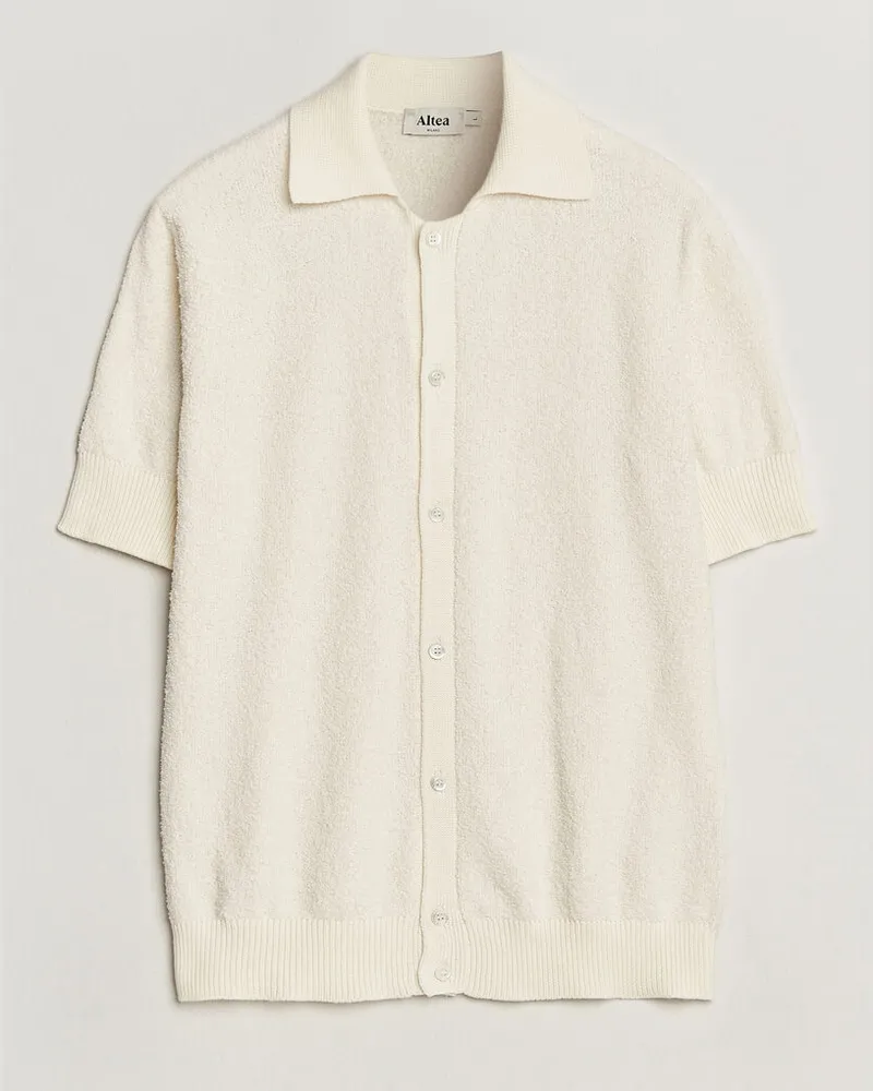 Altea Soft Boucle Resort Shirt Off White Weiß