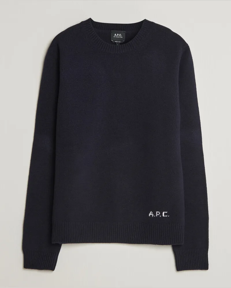 A.P.C. Edmond Wool Knitted Sweater Dark Navy Blau