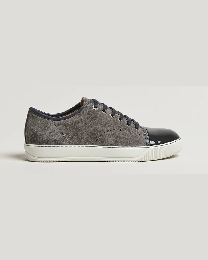 Lanvin DBB1 Patent Cap Toe Sneaker Dark Grey Grau