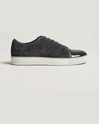 Lanvin Patent Cap Toe Sneaker Dark Grey Grau